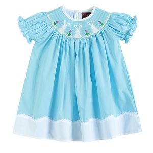 Blue Lil Cactus Easter Dress, 6-12 Months